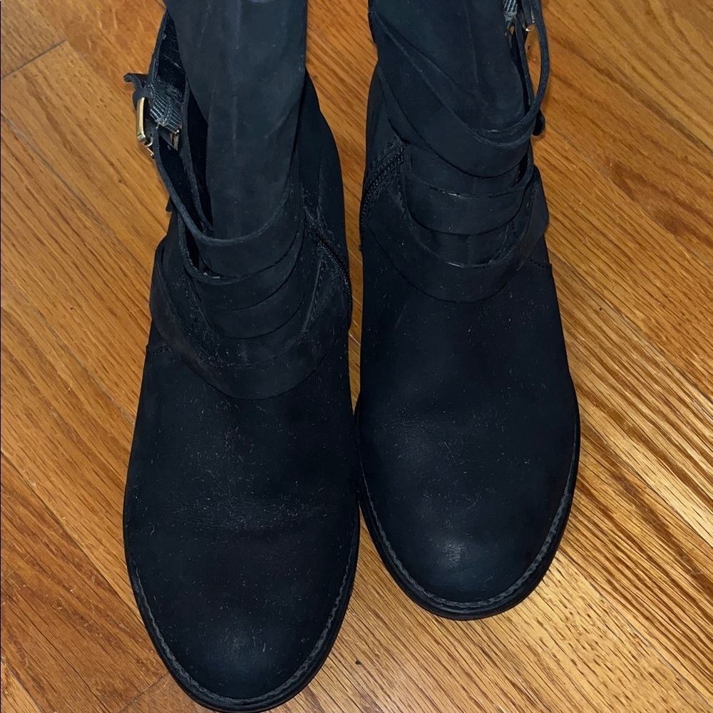 Steve Madden Albany Style Black Leather Low Heeled Boots size 8.5 - Picture 11 of 12
